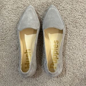 Hush puppies gray suede flats